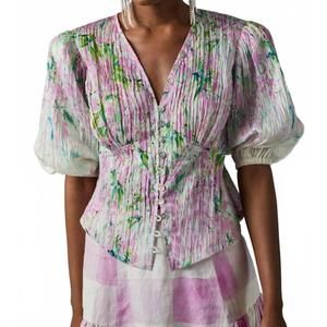 NEW HOPE FOR FLOWERS soft corset blouse in lilac labernum